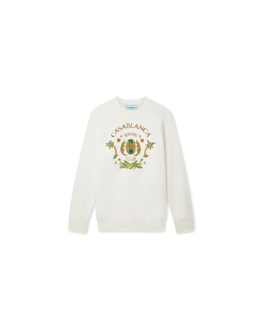 Casablanca Black Logo Organic Cotton Sweatshirt Ms24Jtp00110 Wht" for men