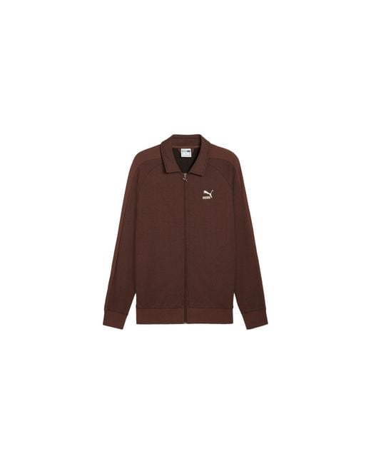 PUMA Brown T7 Track Jacket "Espresso" 626397 65" for men