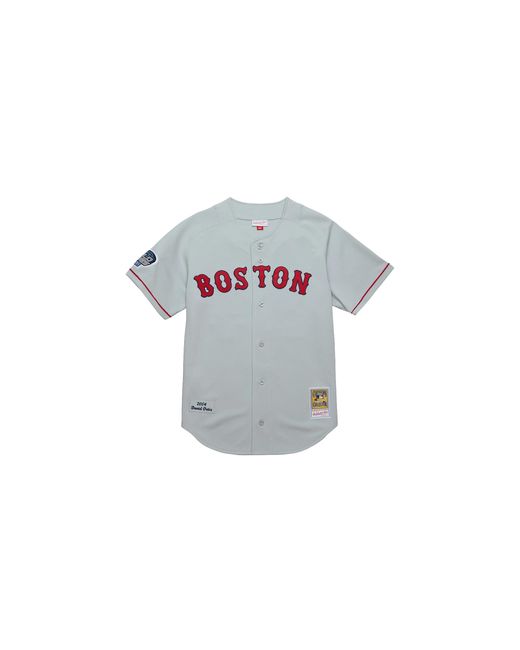 Mitchell & Ness Black Mlb David Ortiz Jersey "2004 Boston Sox – Chrome" Ajy17181 Brs04Dorchrm" for men