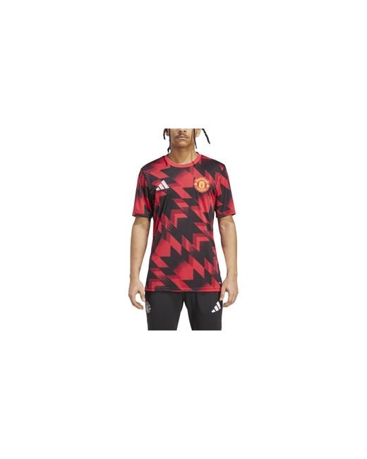 Adidas Red Manchester United 25/26 Pre-Match Jersey "Mufc" Jp3233" for men