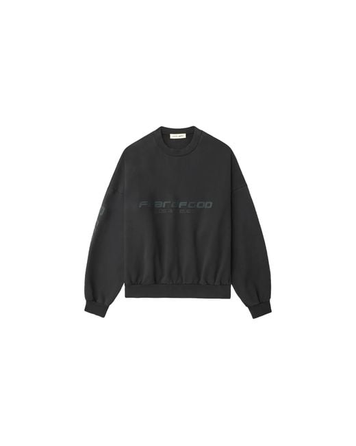 Fear Of God Black Los Angeles Heavy Fleece Cropped Sweatshirt "Vintage" 192Ho256893F" for men