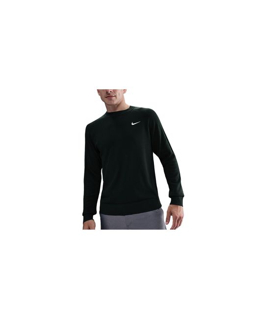 Nike Black Tour Sweater Knit Crew "Night Forest Pale Ivory" Fq8832 321" for men