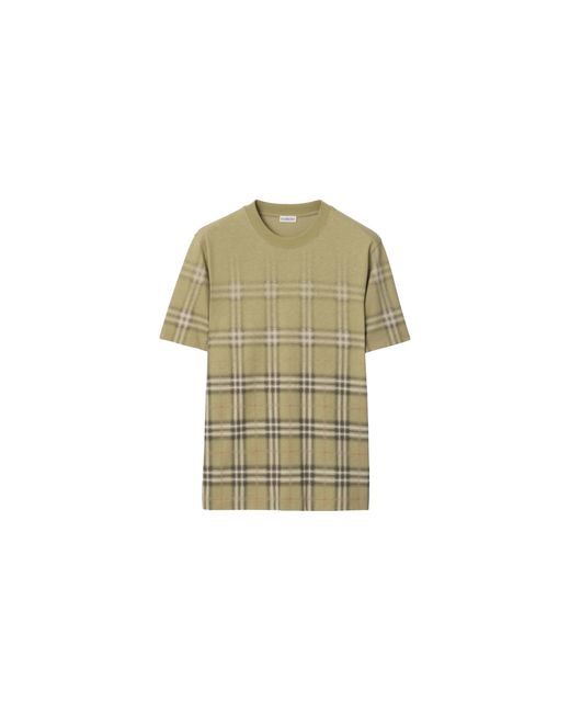 Burberry Black Gradient Check Cotton T-Shirt "Glade" 8119023" for men