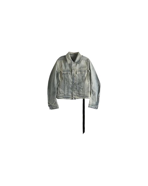 Rick Owens Black Denim Trucker Jacket "Mineral Pearl" Ds02E7701 Dmp 38"