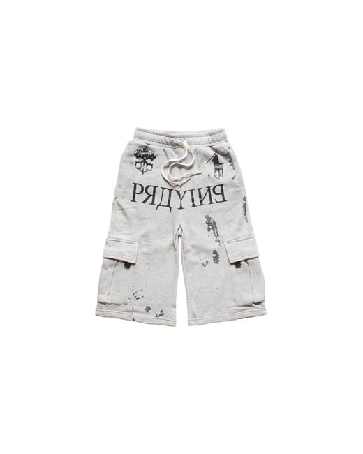 PRAYING Black Ai Logo Shorts Pray24070" for men