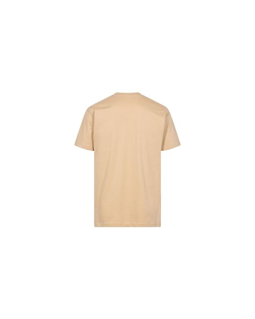Stadium Goods Black Tonal Stacked Embroidery Logo T-Shirt "Tonal Sand" Sgs0524"