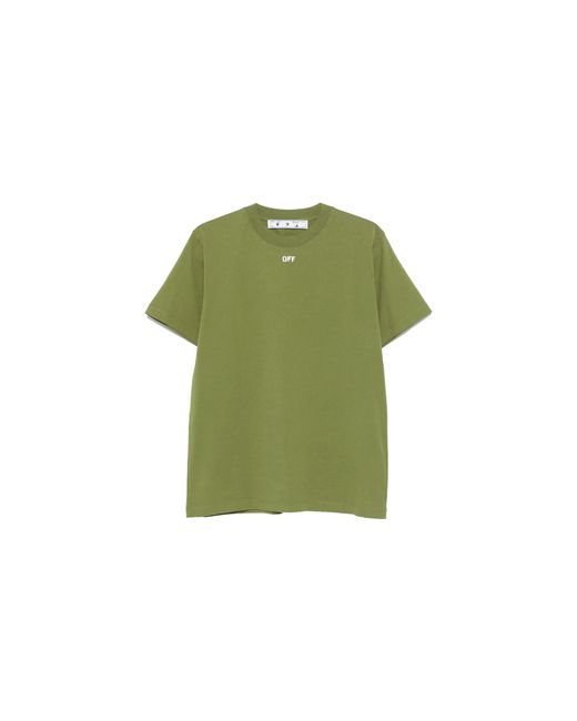 Off-White c/o Virgil Abloh Green Brick Arrow Slim S/S T-Shirt Omaa027G20Jer0655501" for men