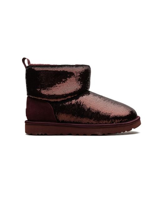 Ugg Black Classic Mini Mirror Ball "Wild Grape" 1151291 Wgrp"