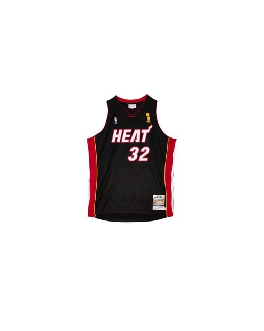 Mitchell & Ness Black Authentic Road Finals Jersey "Nba Heat 05-06 Shaquille O'Neal" Ajy4Ac18069 Mheblck05Son" for men