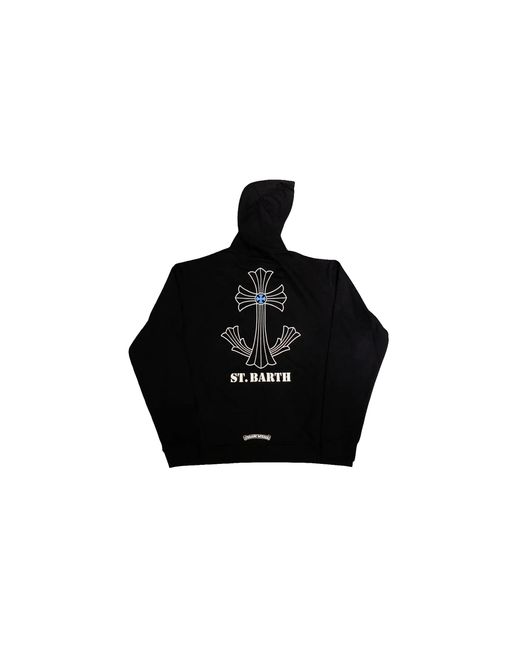 Chrome Hearts Black St. Barth Exclusive Cross Logo Pullover Hoodie Chrm1545" for men