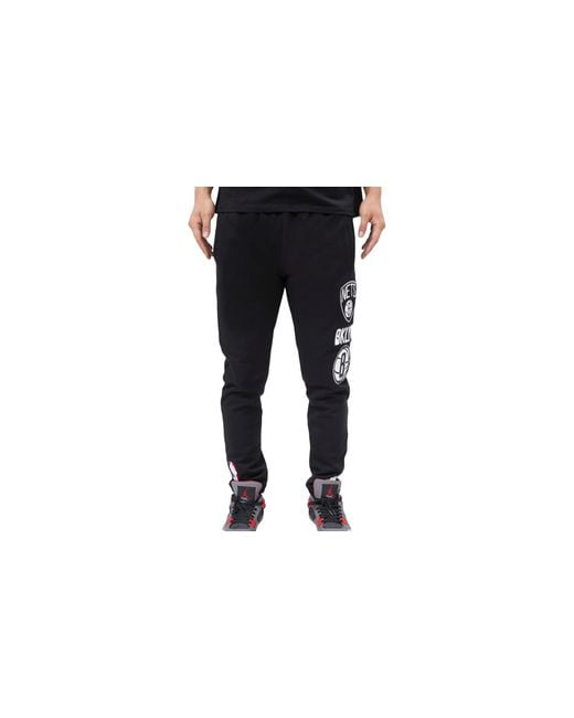 Pro Standard Black Brooklyn Nets Retro Classic Sweatpants Bbn456017 Bgy" for men