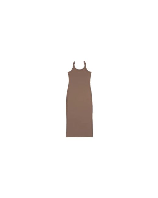 Nike Black Nsw Chill Tight Mini-Rib Tank Dress "Mink" Hj0710 233"