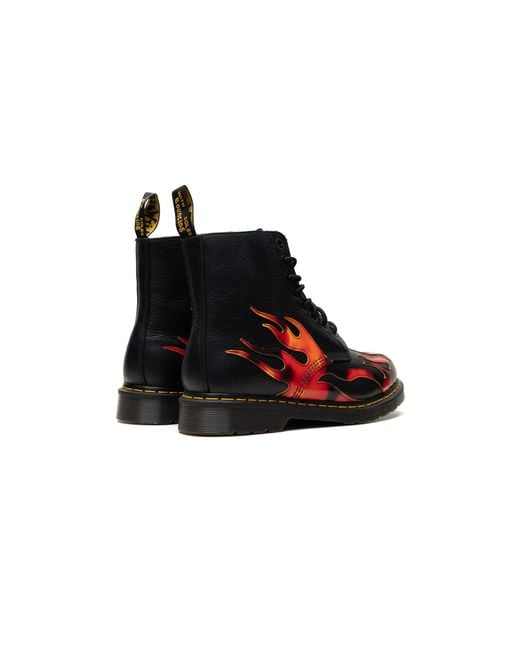 Dr. Martens Black 1460 Pascal Flame Arcadia Rub Off Leather Boots 41517001" for men