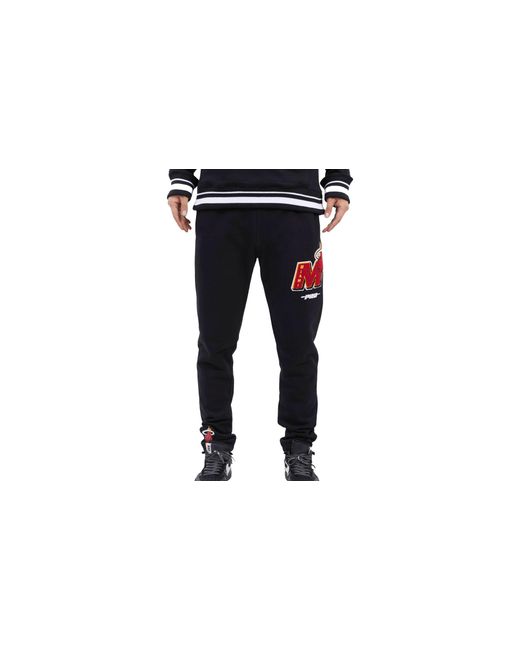 Pro Standard Black Nba Miami Heat Mash Up Logo Sweatpants Bmh454260 Blk" for men