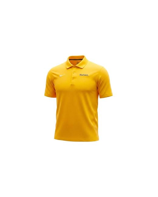 Nike Yellow Nba Gsw Playoffs Bound Team Mantra Polo "Univ" M51300 Mantra" for men