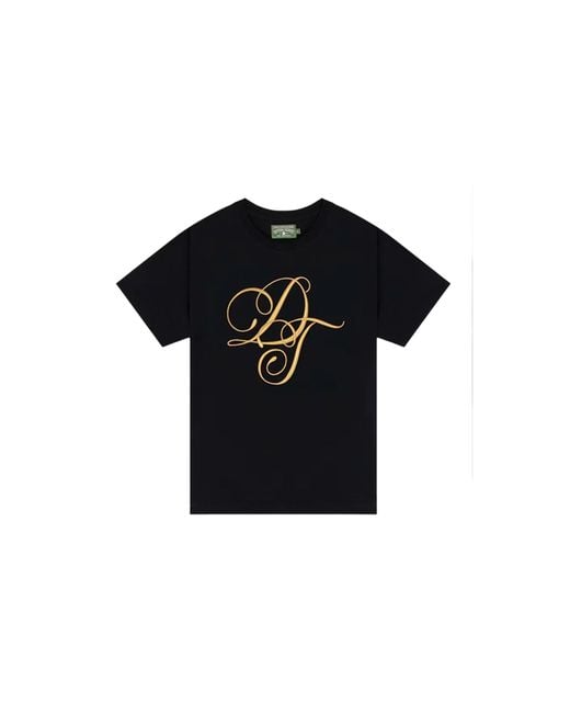 DENIM TEARS Black Dt Metallic Script T-Shirt Dt926" for men