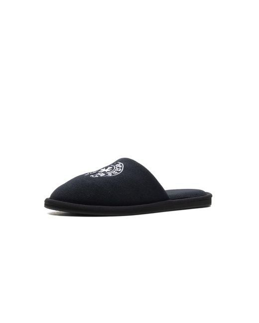 Chrome Hearts Black Embroidered Horseshoe Hotel Slippers Chrm1480" for men