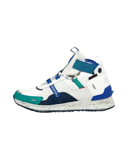 Lacoste Blue Run Breaker Leather And Synthetic Outdoor Shoes "Off 44Sma0075 Wg1" for men