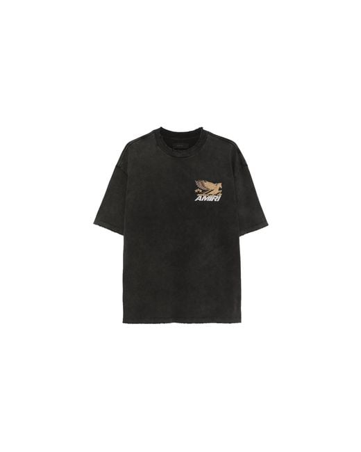 Amiri Black Vintage Pegasus Logo Short Sleeve T-Shirt Amjyte1142 001" for men