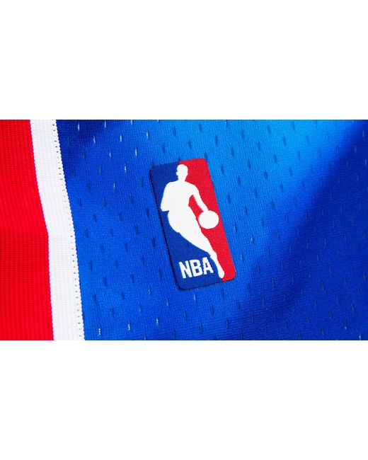Mitchell & Ness Blue Swingman Shorts "Nba New Jersey Nets 90" Smshsb19044 Njnptry90" for men