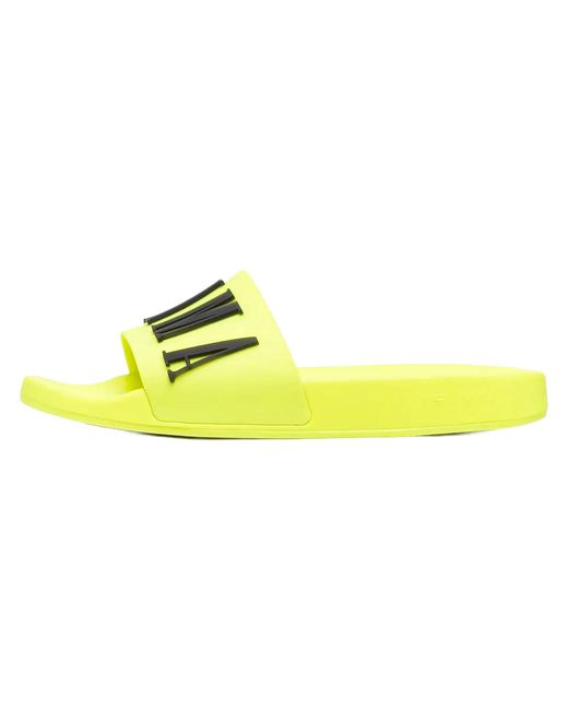 Amiri Yellow Pool Slides "Debossed Volt" Pf22Mff001 800" for men