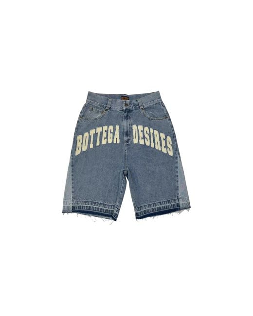Bottega Desires Blue Denim Shorts Bd039" for men