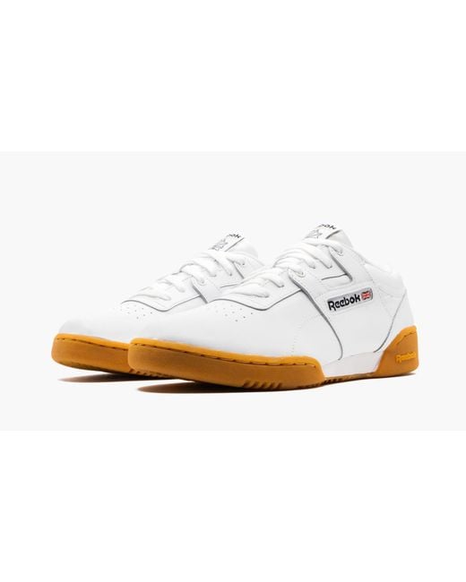 Reebok White Workout Low Shoes for men