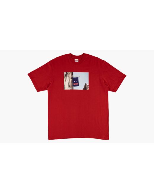 Supreme Red Banner T-shirt "fw 19" for men