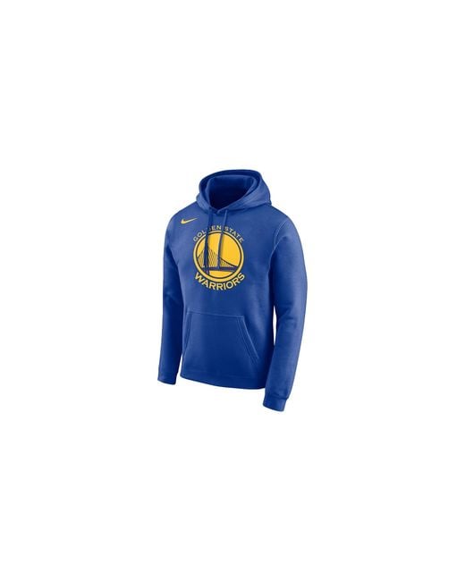 Nike Blue Nba Gs Warriors Hoodie Logo Essential Aa3663 495" for men
