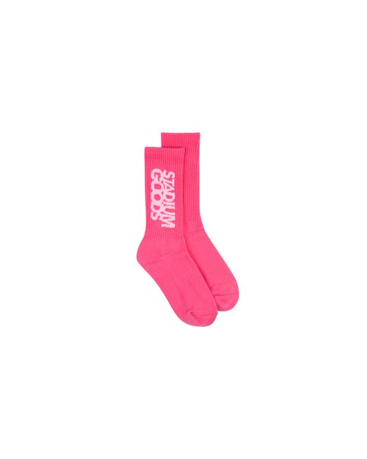 Stadium Goods Black Crew Sock "Bubblegum" Sgs0428"