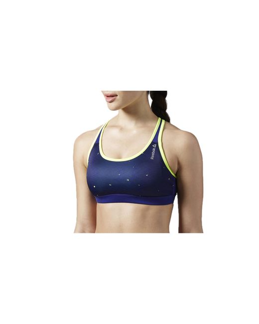 Reebok Blue Running Essentials Bra "Forge" Ax9848"