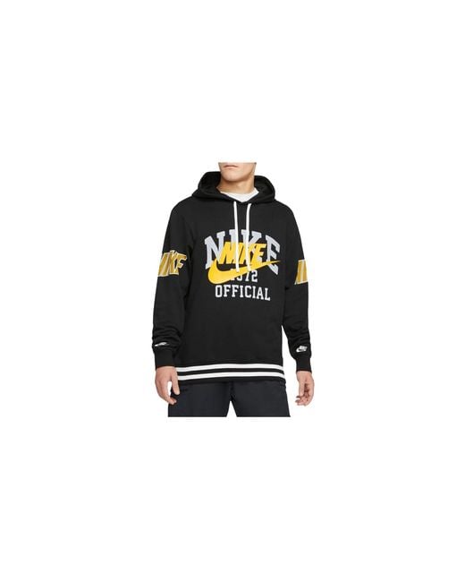 Nike Black Trend Pullover Hoodie Dd6168 010" for men