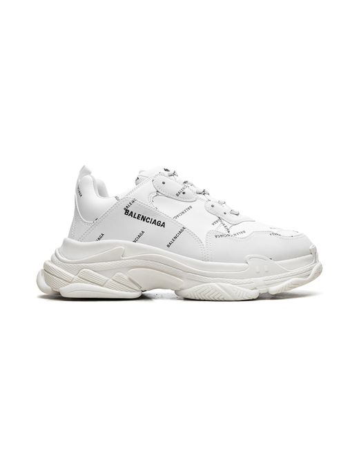 Balenciaga Black Triple S Sneaker "Allover Logo for men