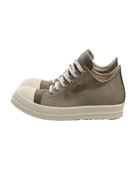 Rick Owens Black Scarpe Denim Low "Dust Milk Milk" Ds01F4802 Dst 3411"