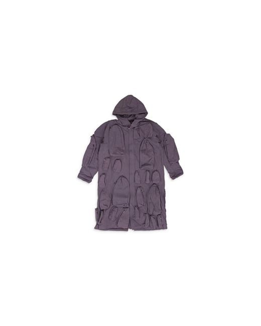 Who Decides War Purple Floor Length Trench Coat 113001050013Aw23" for men
