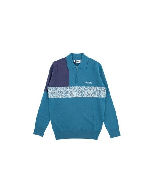 Palace Blue Blocker Knit for men