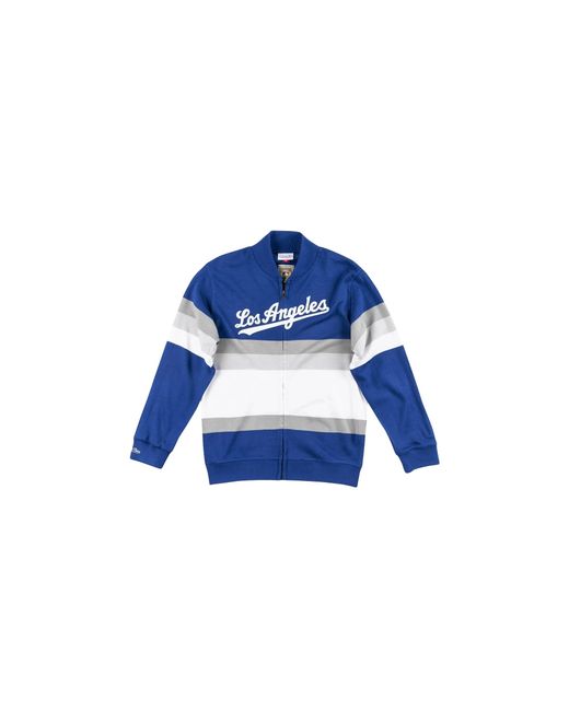 Mitchell & Ness Blue Mlb Front Stripe Full Zip Sweater "Los Angeles Dodgers for men