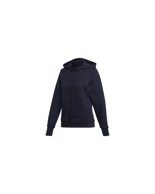 Adidas Blue Aeroready Hooded Jacket "Legend Ink" Gc7038"