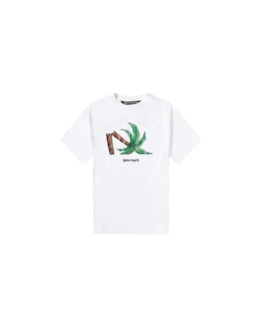 Palm Angels Black Broken Palm Classic T-Shirt Pmaa001C99Jer0130155" for men