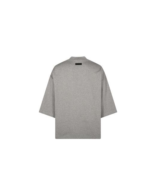 Fear Of God Black Football Tee "Dark Heather Oatmeal" 125Sp244103F" for men