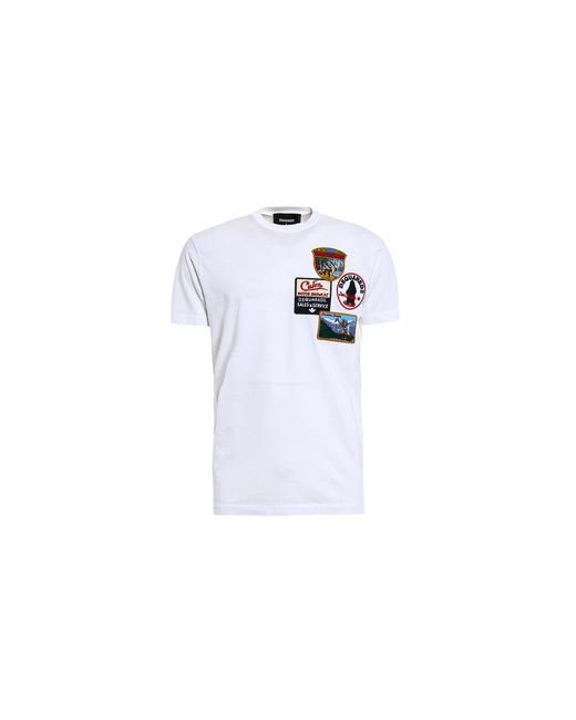 DSquared² Black Patch Detailed Cotton T-Shirt S71Gd0563 S22427 900" for men