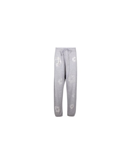 DENIM TEARS Black Cashmere Swarovski Cotton Wreath Sweatpants Dt079" for men