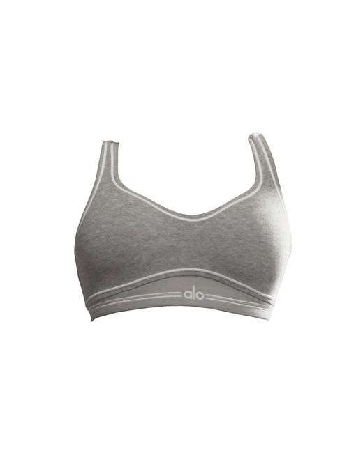 Alo Yoga Black Airbrush Heart Throb Bra "Heather" 07"