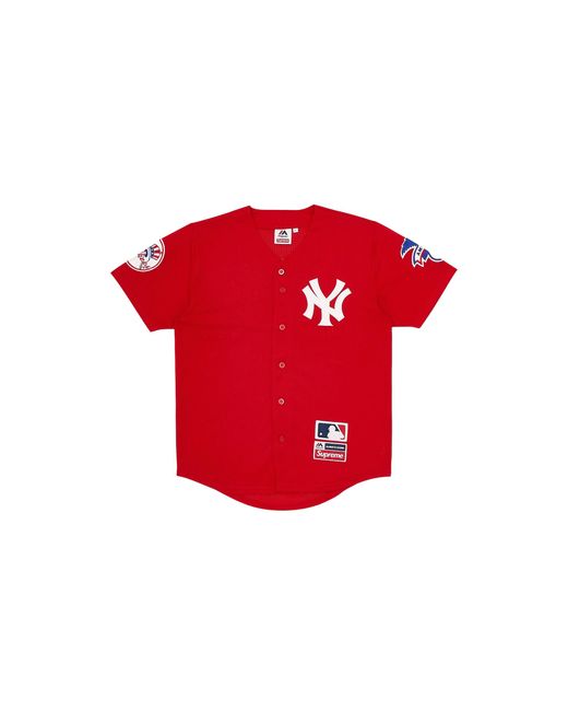 Supreme Red New York Yankees Baseball Jersey "Ss15