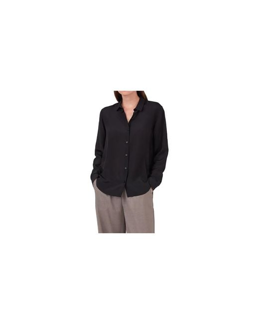 Kith Black Amalia Autograph Monogram Silk Blouse Khw030422 001"