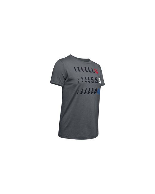 Under Armour Black Freedom Usa Glitch T-Shirt 1343561 012"