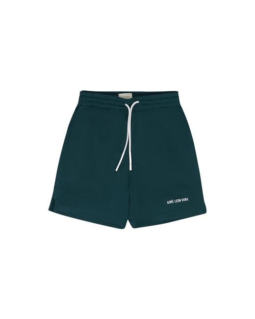 Aimé Leon Dore Green Logo Gym Shorts Ald Mbtm 0116" for men