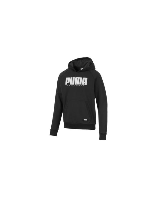 PUMA Black Athletics Fleece Hoodie 580150 51" for men