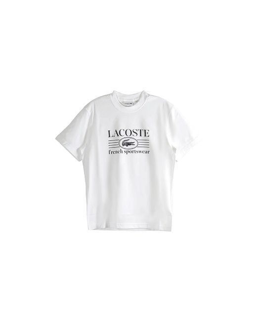 Lacoste Black Classic Fit Print T-Shirt Th1265 001" for men