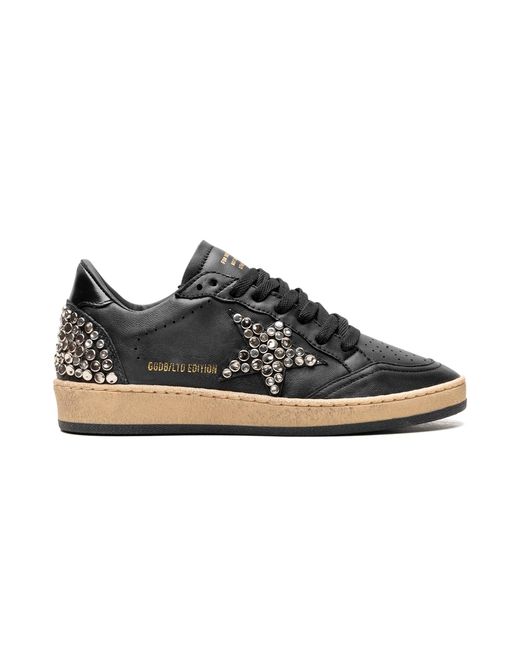 Golden Goose Deluxe Brand Black Ball Star Nappa Upper And Spur Leather Star Shiny Leather Heel With Studs Gwf00117.F004375.90100"